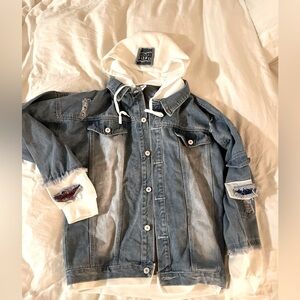 My Hero Academia jean jacket hoodie